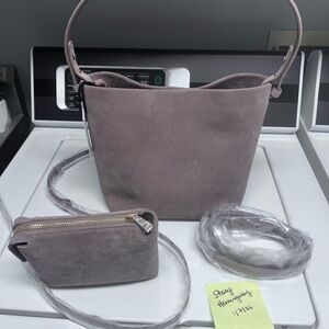 Mina Baie Suede Harlow mini set in Rosewood